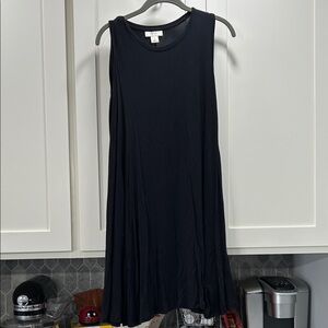 Style and Co Tank Sleeveless Black Midi Dress